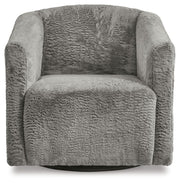 Bramner - Charcoal - Swivel Accent Chair - JaxCo Furniture