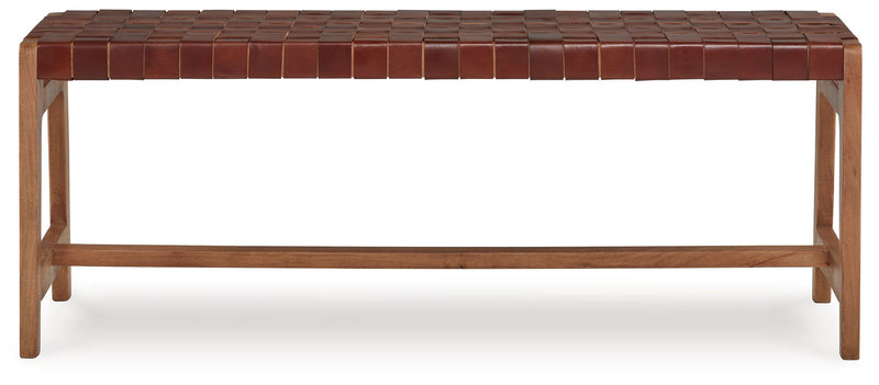 Lemmund - Natural / Brown - Accent Bench - JaxCo Furniture