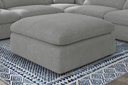 Raleigh - Boucle Upholstered Ottoman - Gray - JaxCo Furniture