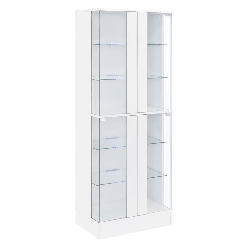 Cabra - 4-door LED Curio Display Cabinet - JaxCo Furniture