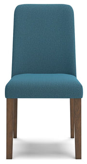 Lyncott - Blue / Brown - Dining Uph Side Chair (Set of 2) - JaxCo Furniture