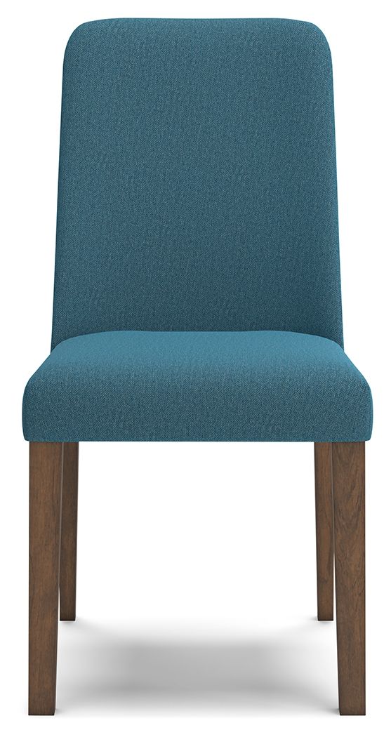 Lyncott - Blue / Brown - Dining Uph Side Chair (Set of 2) - JaxCo Furniture