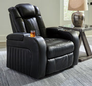 Caveman Den - Midnight - Power Recliner/ Adj Headrest - JaxCo Furniture