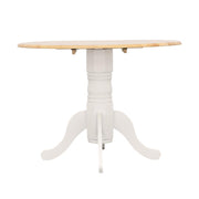 Allison - Round Drop Leaf Extension Dining Table - White - JaxCo Furniture