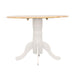 Allison - Round Drop Leaf Extension Dining Table - White - JaxCo Furniture