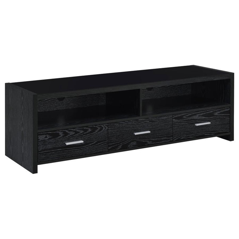 Alton - 3-drawer Black Oak TV Console - JaxCo Furniture