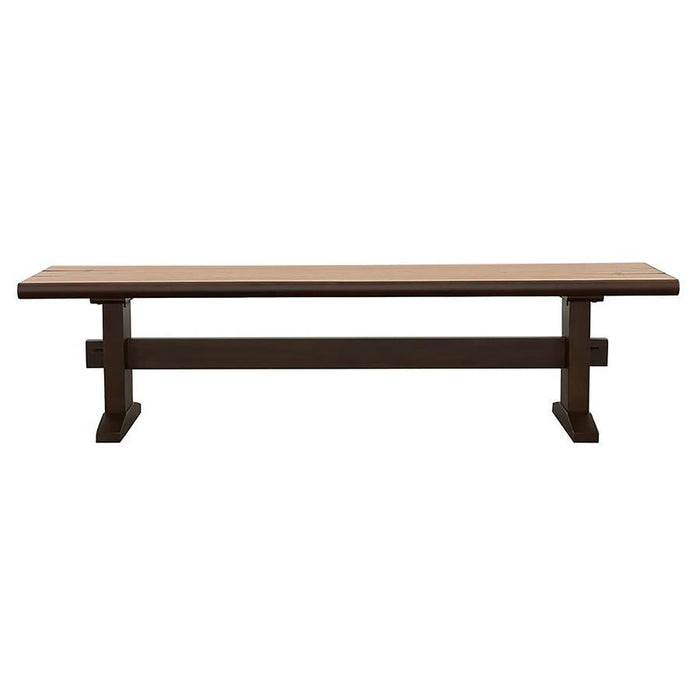 Bexley - Wood Dining Bench - Natural Honey And Smokey Black - JaxCo Furniture