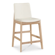 Deco - Counter Stool - White / Light Brown - JaxCo Furniture