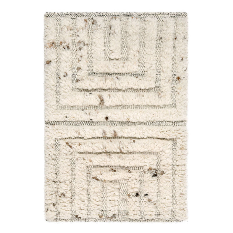 Renewed - 2' x 3' Tahoe Wool Area Rug - Ivory - JaxCo Furniture