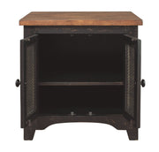 Valebeck - Black / Brown - Rectangular End Table - JaxCo Furniture