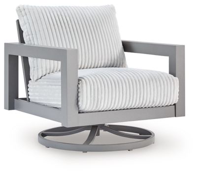 Hurley Park - Gray - Swivel Chair With Cushion - JaxCo Furniture