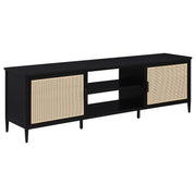 Amherst - 70" 2-Door Metal TV Stand Media Console - Black - JaxCo Furniture