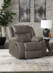 First Base - Gunmetal - Rocker Recliner - JaxCo Furniture