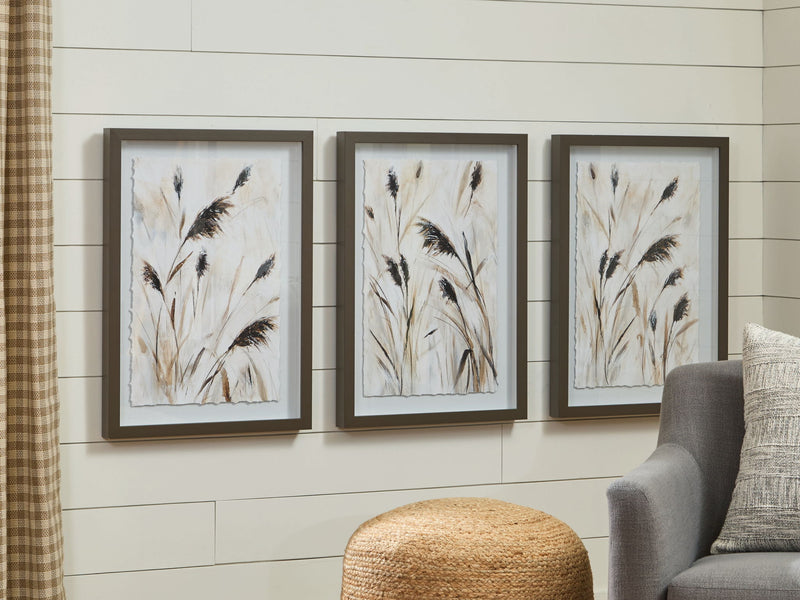 Honslow - Brown / Black / White - Wall Art Set (Set of 3) - JaxCo Furniture