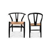 Ventana - Dining Chair (Set of 2) - Black / Natural - JaxCo Furniture