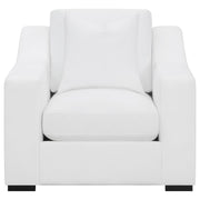 Ashlyn - Upholstered Sloped Arm Accent Chair - White - JaxCo Furniture
