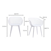 Piazza - Outdoor Chair (Set of 2) - White - JaxCo Furniture
