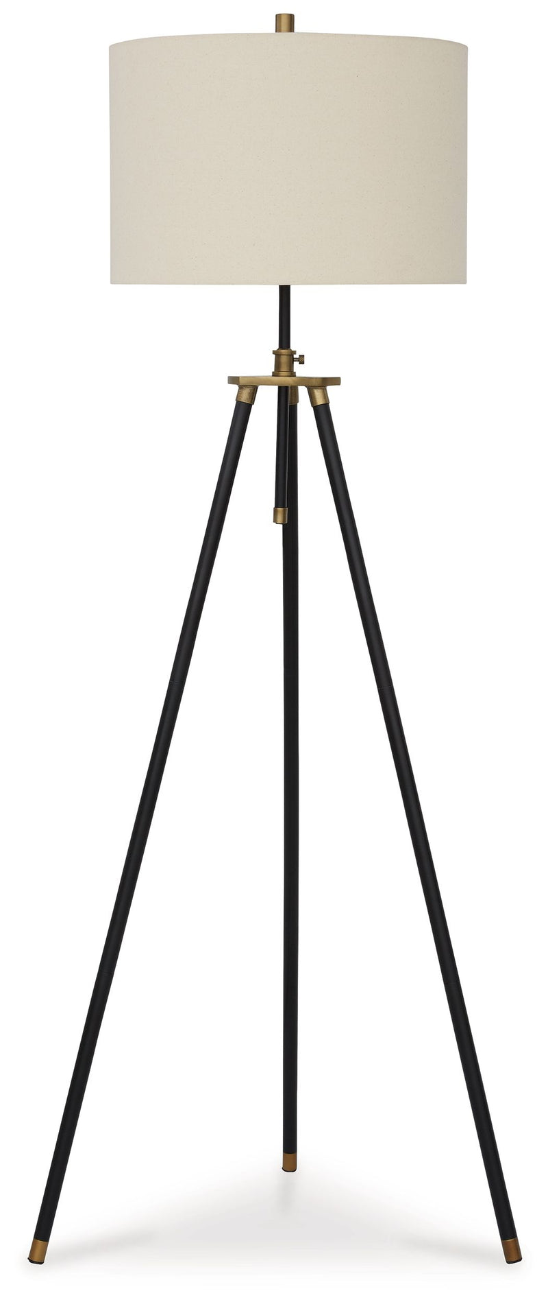 Cashner - Black / Gold Finish - Metal Floor Lamp - JaxCo Furniture