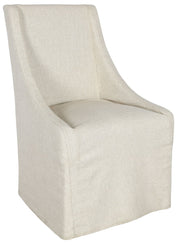 Warwick - Upholstered Rolling Dining Chair - JaxCo Furniture