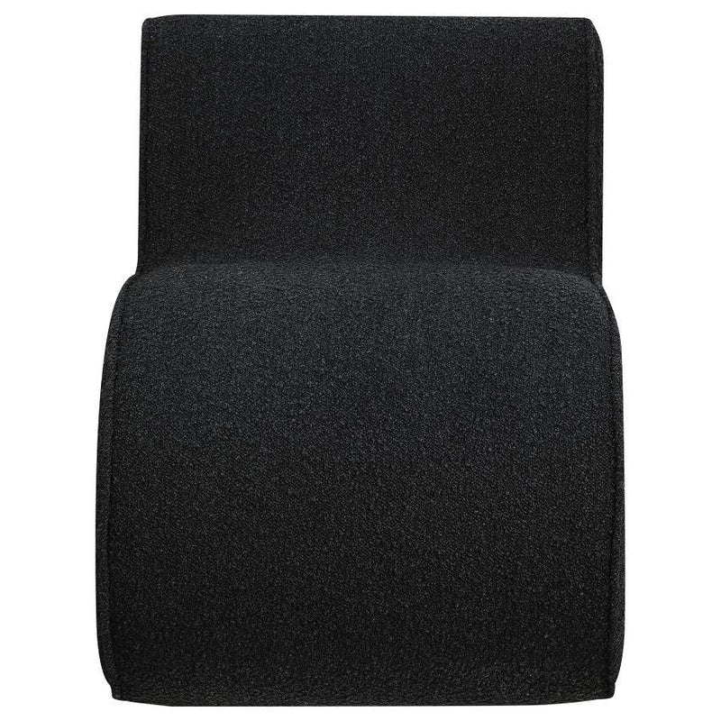 Ronea - Boucle Upholstered Armless Curved Chair - JaxCo Furniture