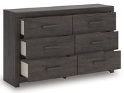 Prendonea - Charcoal - Six Drawer Dresser - JaxCo Furniture