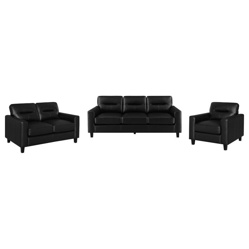 Scotland - Faux Leather Upholstered Sofa Set - JaxCo Furniture
