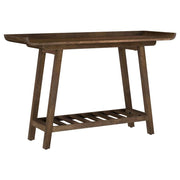 Ornelas - Console Table With Slatted Shelf - Mango Brown - JaxCo Furniture