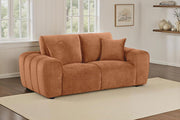 Burnett - Chenille Upholstered Wide Arm Loveseat - JaxCo Furniture