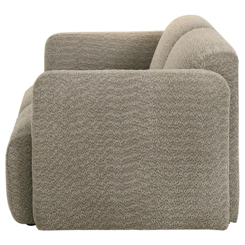 Dorset - Fabric Upholstered Round Track Arm Loveseat - JaxCo Furniture
