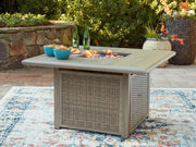 Cliff Trails - Beige - Square Fire Pit Table - JaxCo Furniture