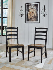 Wildenauer - Brown / Black - Dining Room Side Chair (Set of 2) - JaxCo Furniture