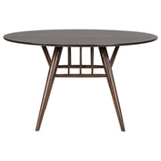 Everton - Round Wood Dining Table - Dark Walnut - JaxCo Furniture