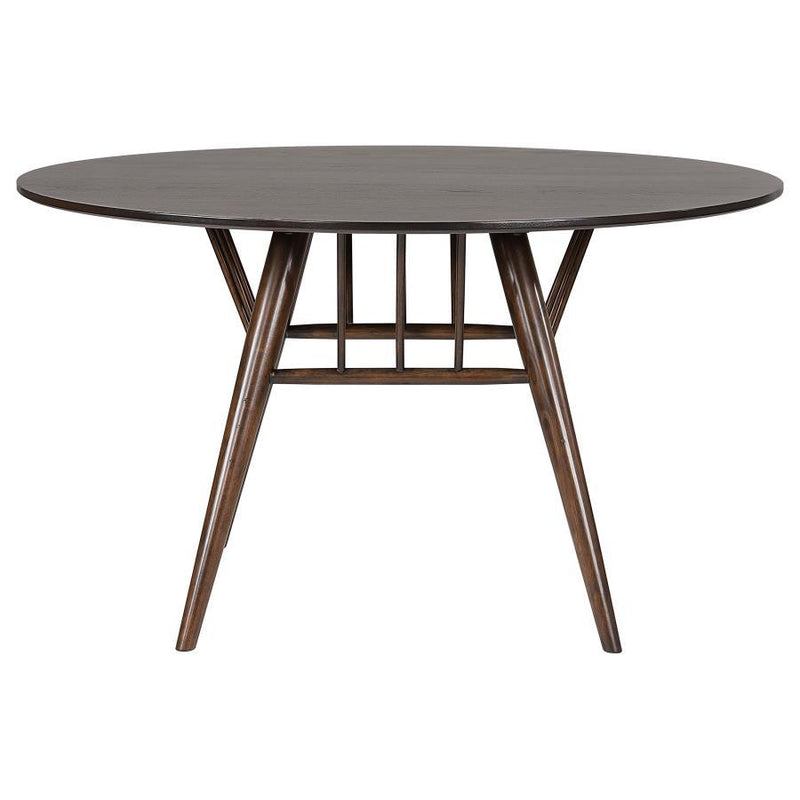 Everton - Round Wood Dining Table - Dark Walnut - JaxCo Furniture