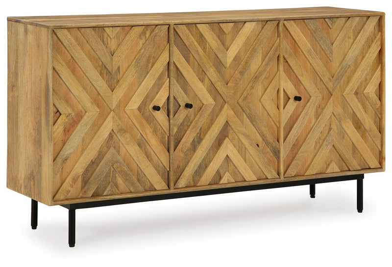 Cadewick - Natural - Accent Cabinet - JaxCo Furniture