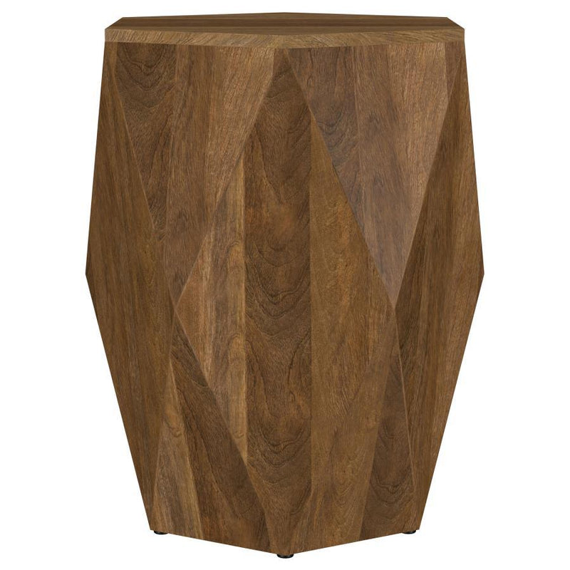Zalika - Hexagonal Solid Mango Wood Table - JaxCo Furniture