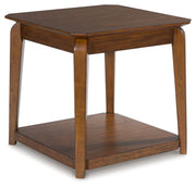 Trenmour - Medium Brown - Square End Table - JaxCo Furniture