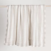 Throws - TC Atwater Throw - Ivory / Gray - JaxCo Furniture