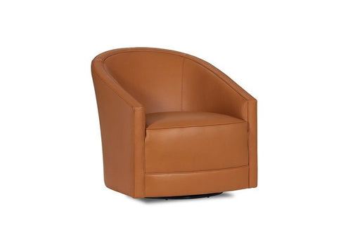 Classic Custom - Aguilar Swivel Leather Accent Chair - Coin - JaxCo Furniture