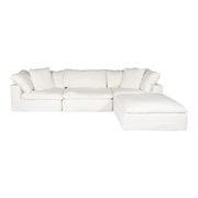 Clay - Livesmart Fabric Lounge Modular Sectional - Cream - JaxCo Furniture