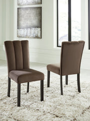 Jeshina - Mocha - Dining Upholstered Side Chair (Set of 2) - JaxCo Furniture
