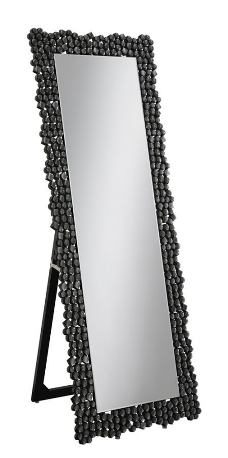 Mckay - Acrylic Frame Standing Mirror - Smokey Gray - JaxCo Furniture