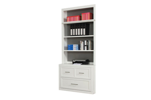Catalina - Lateral File And Hutch - Cottage White - JaxCo Furniture