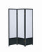 Calix - 3-Panel Room Divider Folding Shoji Screen - Black - JaxCo Furniture