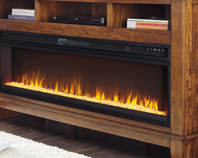 Entertainment - Black - Wide Fireplace Insert - JaxCo Furniture