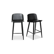Looey - Counter Stool (Set of 2) - Black - JaxCo Furniture