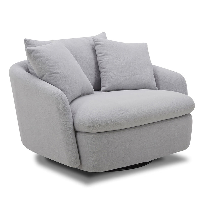 Boomer - Large Swivel Chair with 2 Pillows - JaxCo Furniture