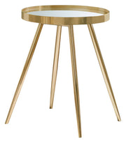 Kaelyn - Round Mirror Top End Table - JaxCo Furniture