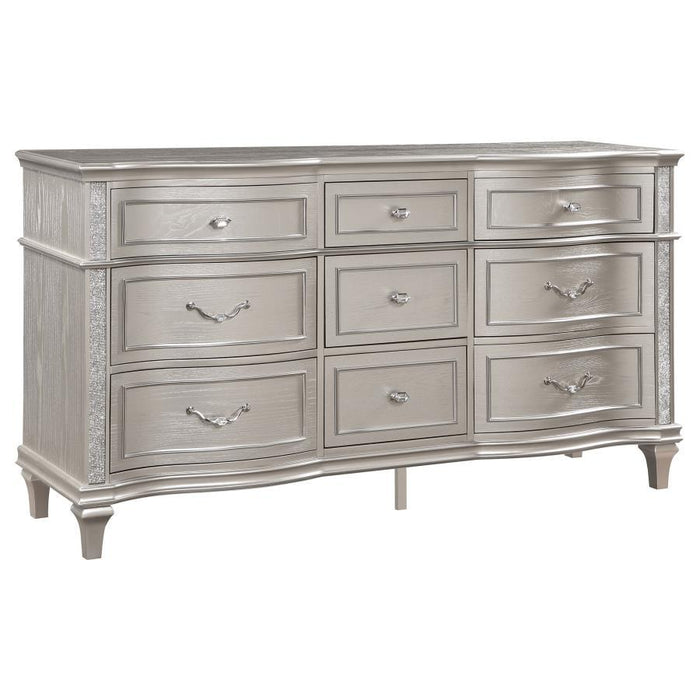 Evangeline - 9-Drawer Dresser - Silver Oak - JaxCo Furniture