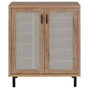 Teller - 2-Door Shoe Storage Cabinet - Natural Oak - JaxCo Furniture