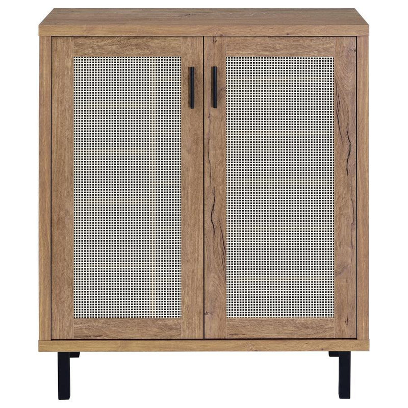 Teller - 2-Door Shoe Storage Cabinet - Natural Oak - JaxCo Furniture
